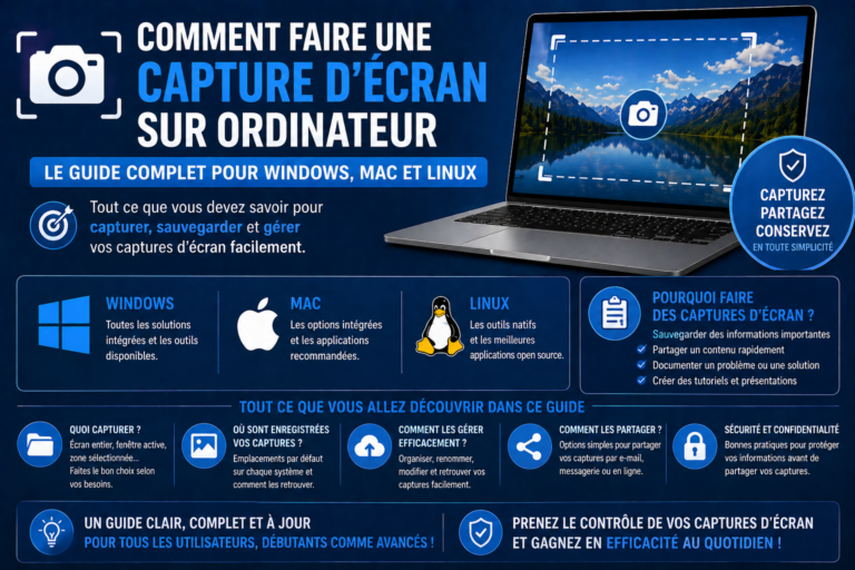 capture d'écran ordinateur Windows Mac Linux