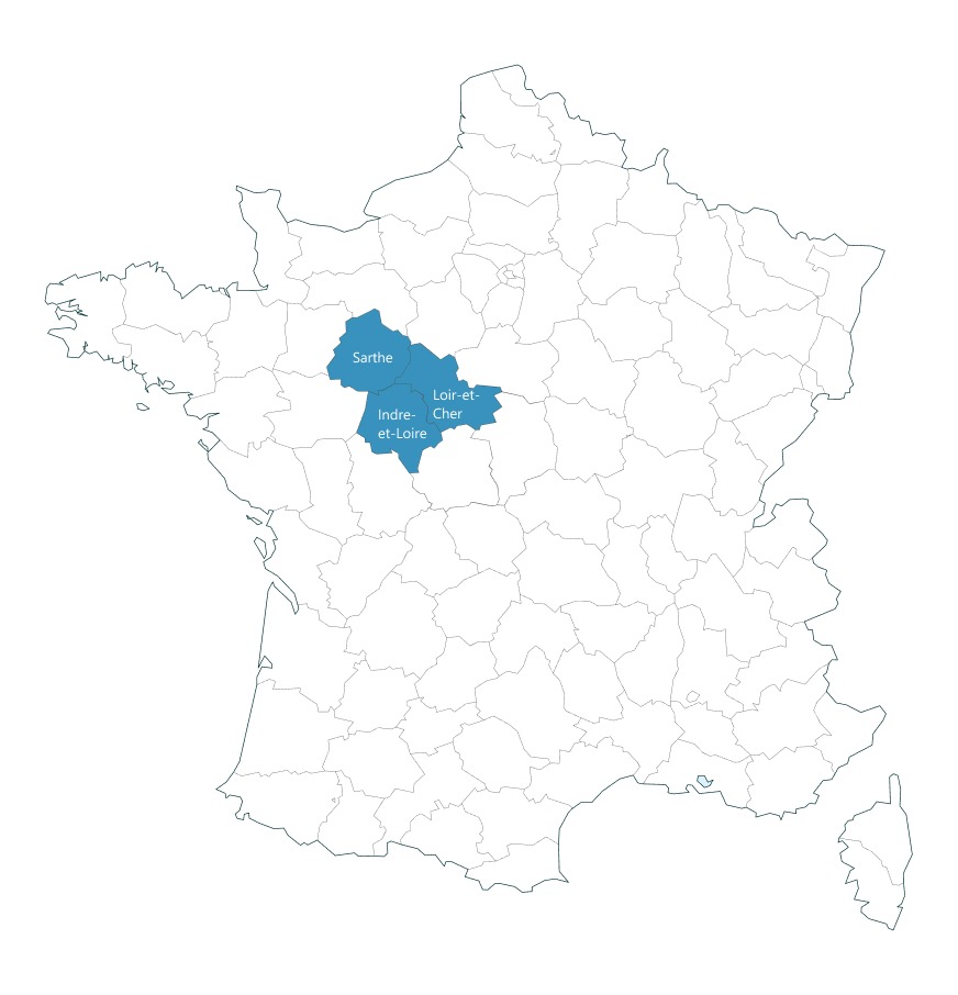 sarthe, indre-et-loire, loir-et-cher